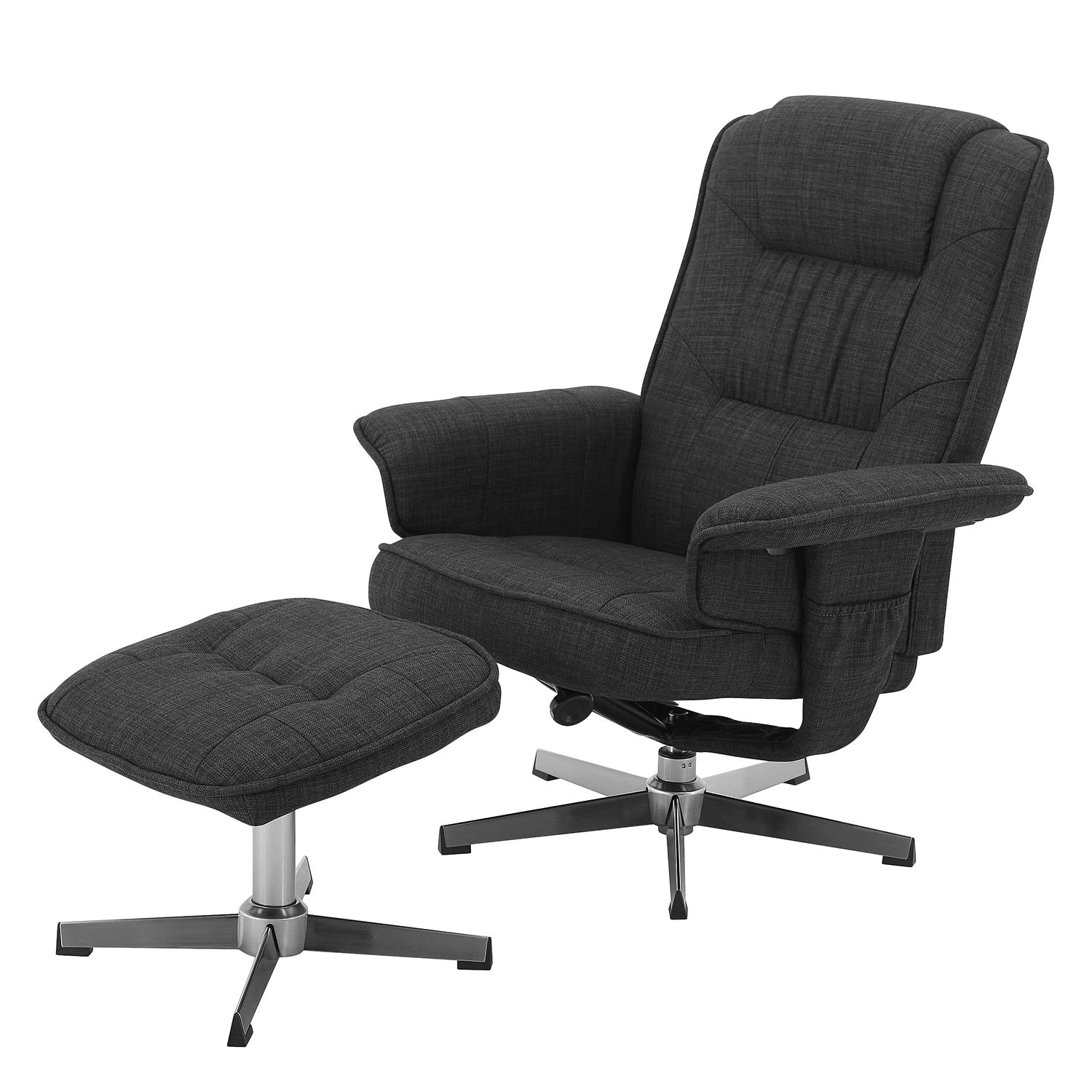 Fredriks Fauteuil de relaxation Modelo - Tissé à plat - Gris foncé / Argenté 3 Fredriks Fauteuil de relaxation Modelo - Tissé à plat - Gris foncé / Argenté