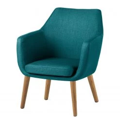 Mørteens Fauteuil Nicholas - Tissu - Bleu pétrole
