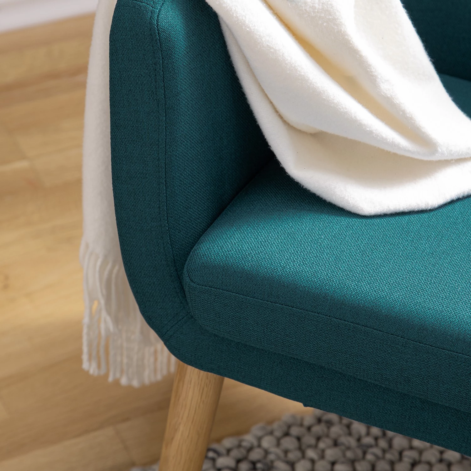 Mørteens Fauteuil Nicholas - Tissu - Bleu pétrole 16 Mørteens Fauteuil Nicholas - Tissu - Bleu pétrole – Image 14