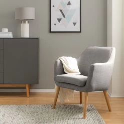 Mørteens Fauteuil Nicholas - Tissu - Gris clair -Meubles de salon Soldes 1000126898 201103 11480400006 MOOD DETAILS P000000001000126898 mood