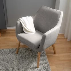 Mørteens Fauteuil Nicholas - Tissu - Gris clair -Meubles de salon Soldes 1000126898 201103 11480600007 MOOD DETAILS P000000001000126898 mood