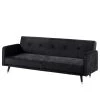 Jack & Alice Canapé convertible Daru I - Velours - Noir