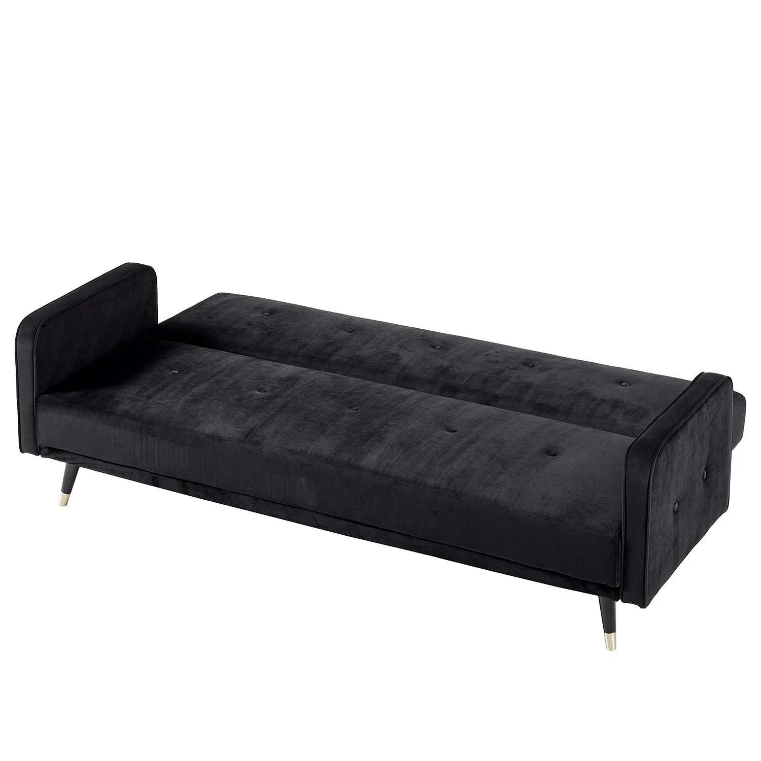 Jack & Alice Canapé convertible Daru I - Velours - Noir 13 Jack & Alice Canapé convertible Daru I - Velours - Noir – Image 11