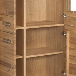 Ars Natura Armoire vitrine Majona (avec éclairage) - Chêne sauvage -Meubles de salon Soldes 1000127100 180725 09471513 GALLERYIMAGES P000000001000127100