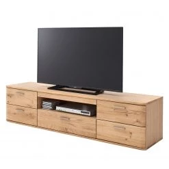 Naturoo Meuble TV Kvilla I - Partiellement en planches de chêne Bianco massif / Chêne Bianco