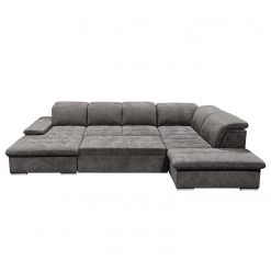Fredriks Canapé panoramique San Benito - Microfibre Ranu: Gris minéral - Méridienne courte à gauche / longue à droite (vue de face) -Meubles de salon Soldes 1000127680 180820 132106799 GALLERYIMAGES P000000001000127680