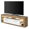 Trendteam Meuble TV Rock - Blanc brillant / Imitation chêne de Wotan - Largeur : 150 cm -Meubles de salon Soldes 1000128150 180905 10043630 IMAGE P000000001000128150