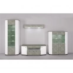 Fredriks Étagère murale Karlsburg - Blanc / Imitation béton -Meubles de salon Soldes 1000128191 210429 08265400003 MOOD DETAILS P000000001000128191 mood