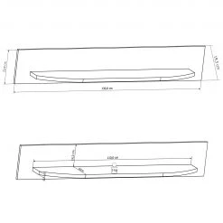 Fredriks Étagère murale Karlsburg - Blanc / Imitation béton -Meubles de salon Soldes 1000128191 210429 08265700005 SKETCH DETAILS P000000001000128191 sketch