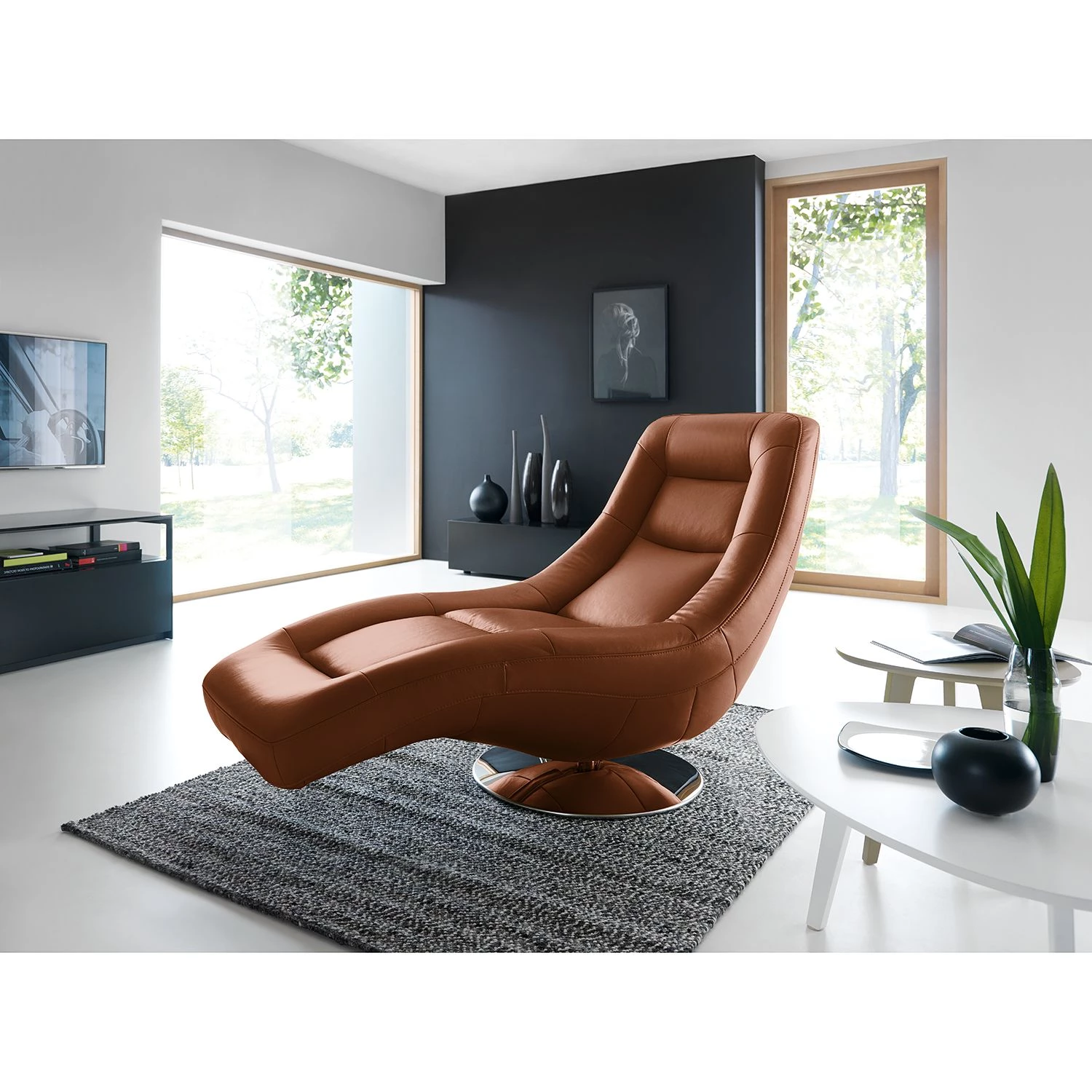 Loftscape Chaise lounge Colima - Marron chevreuil 5 Loftscape Chaise lounge Colima - Marron chevreuil – Image 3
