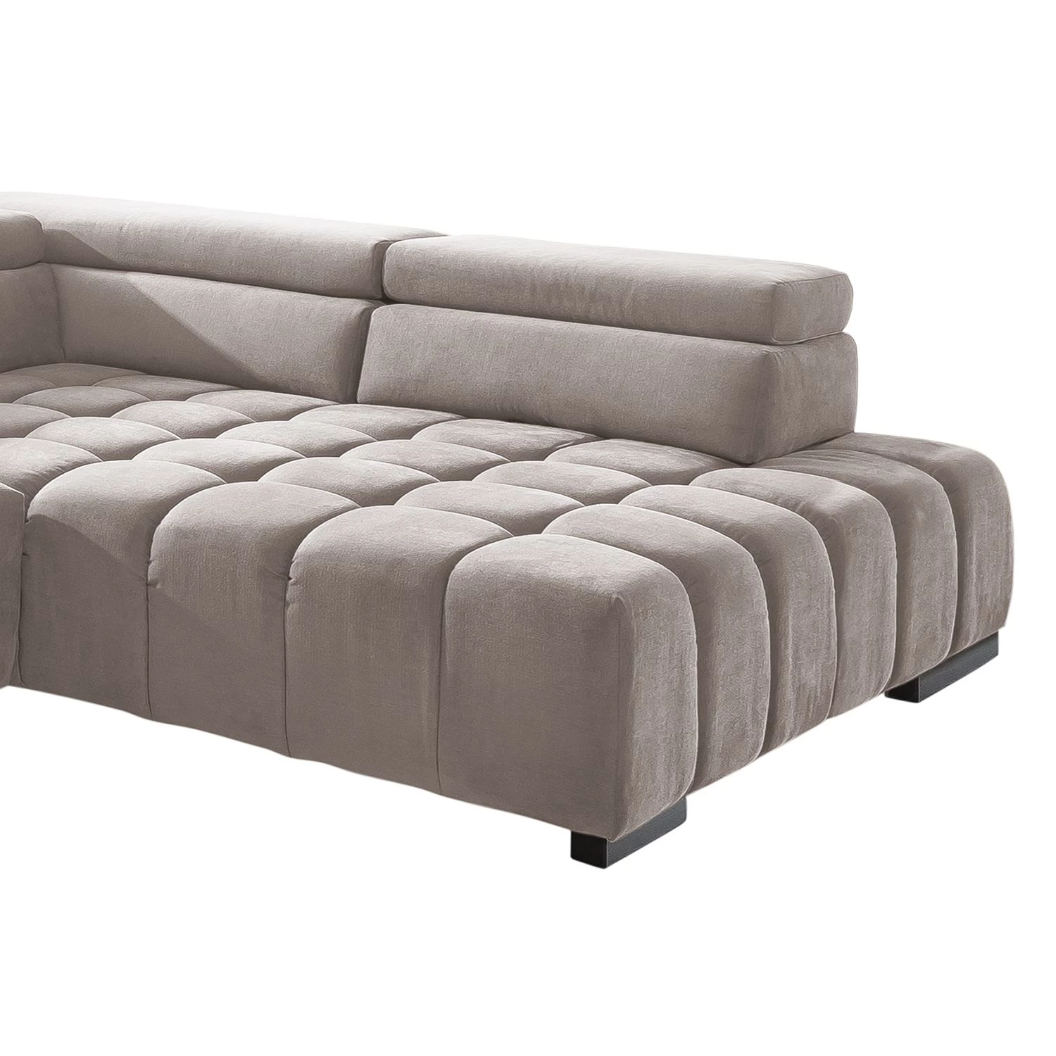 Loftscape Canapé d'angle Masaya - Microfibre Enza: Cappuccino - Méridienne longue à droite (vue de face) - Sans fonction couchage 10 Loftscape Canapé d'angle Masaya - Microfibre Enza: Cappuccino - Méridienne longue à droite (vue de face) - Sans fonction couchage – Image 8