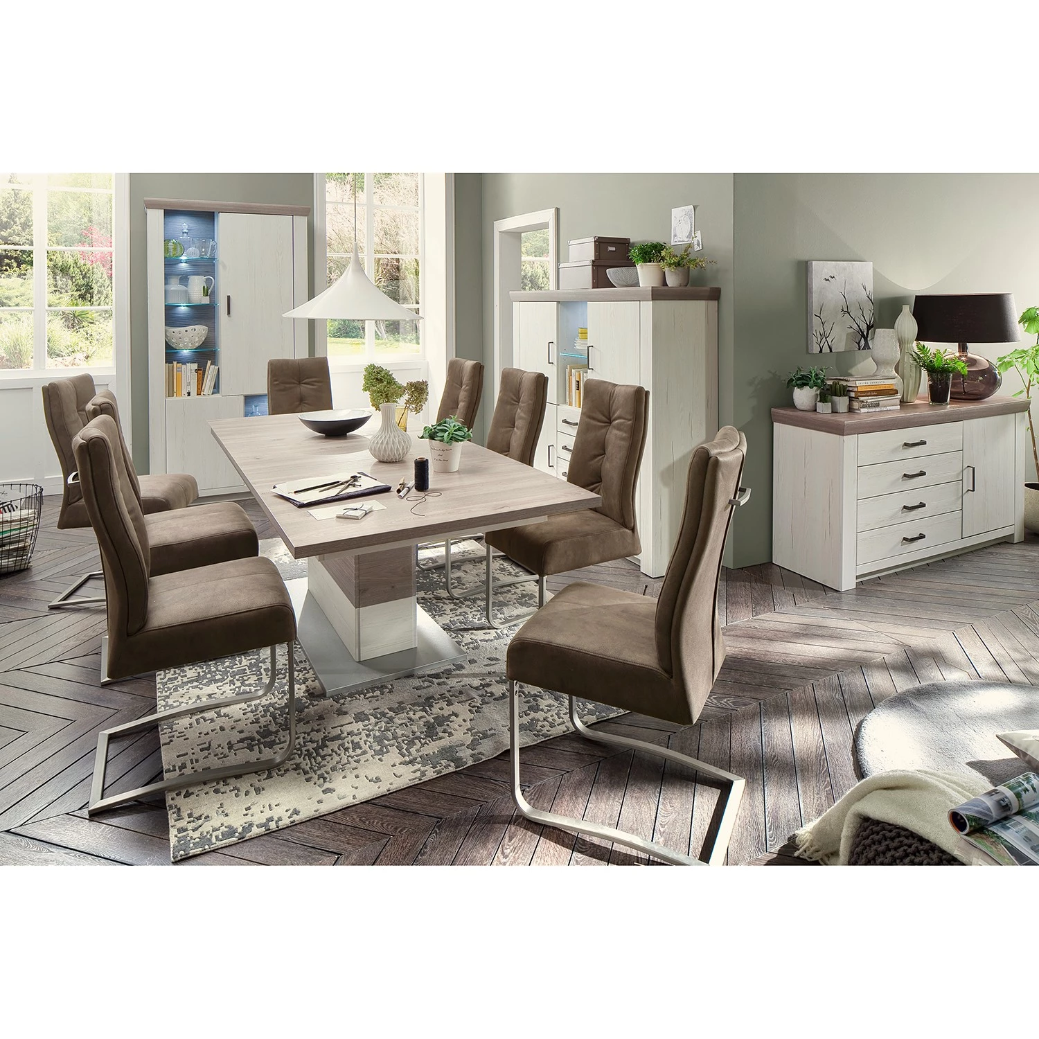 Ridgevalley Buffet haut Pontile I - Imitation pin Aurélio / Imitation chêne Nelson 4 Ridgevalley Buffet haut Pontile I - Imitation pin Aurélio / Imitation chêne Nelson – Image 2