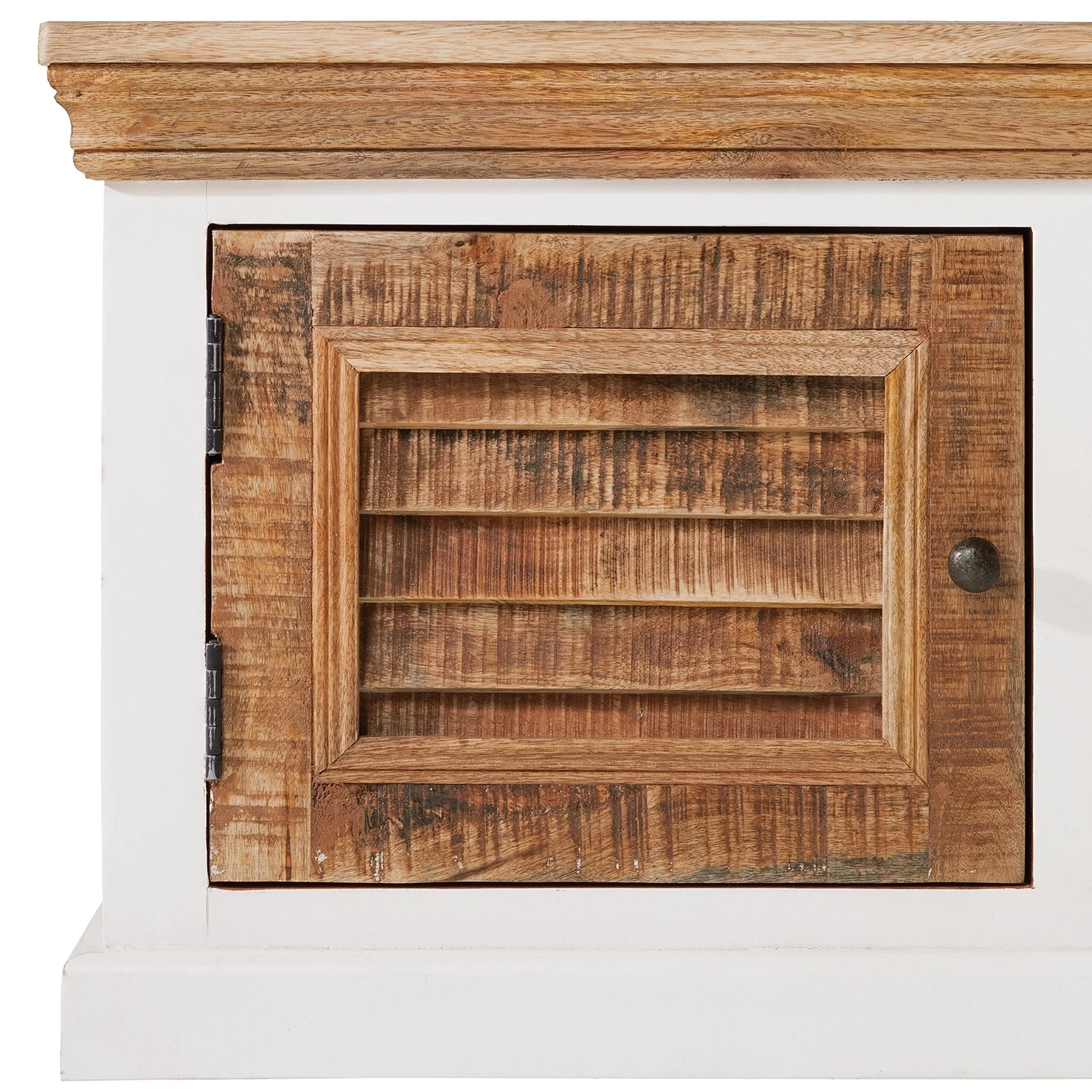 Maison Belfort Meuble TV Newhaven - Partiellement en manguier massif - Manguier / Blanc 8 Maison Belfort Meuble TV Newhaven - Partiellement en manguier massif - Manguier / Blanc – Image 6