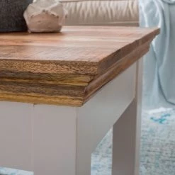 Maison Belfort Table basse Newhaven - Manguier massif - Manguier / Blanc -Meubles de salon Soldes 1000128950 190604 14304300011 GALLERYIMAGES P000000001000128950