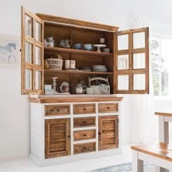 Maison Belfort Buffet Newhaven - Partiellement en manguier massif - Manguier / Blanc -Meubles de salon Soldes 1000128954 200122 18404800045 MOOD DETAILS P000000001000128954 mood