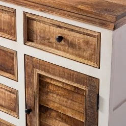 Maison Belfort Buffet Newhaven - Partiellement en manguier massif - Manguier / Blanc -Meubles de salon Soldes 1000128954 200122 18404800050 DETAILS P000000001000128954