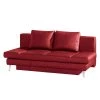 Loftscape Canapé convertible Salen II - Cuir véritable - Rouge - Chrome brillant -Meubles de salon Soldes 1000129062 180817 11584369 IMAGE P000000001000129062