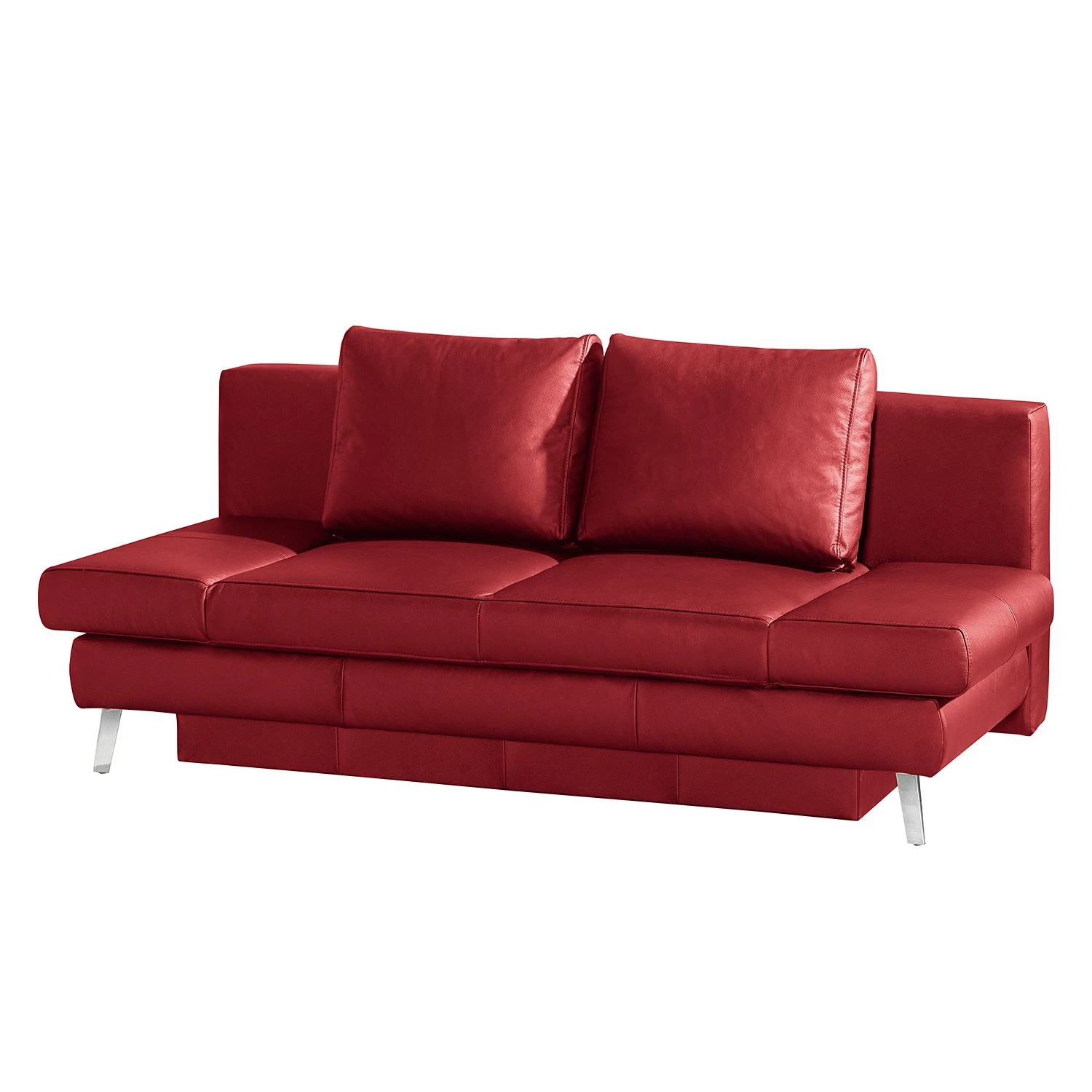 Loftscape Canapé convertible Salen II - Cuir véritable - Rouge - Chrome brillant 3 Loftscape Canapé convertible Salen II - Cuir véritable - Rouge - Chrome brillant