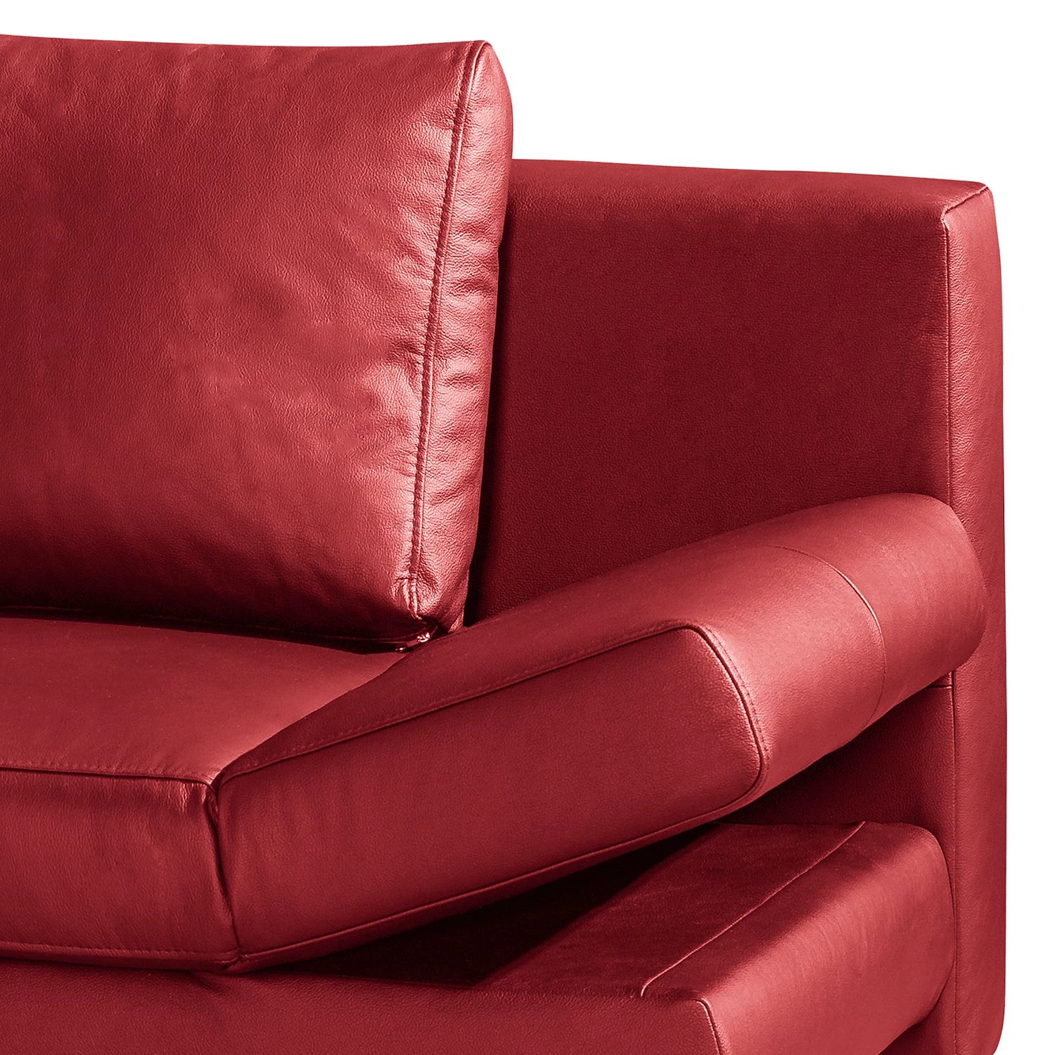 Loftscape Canapé convertible Salen II - Cuir véritable - Rouge - Chrome brillant 9 Loftscape Canapé convertible Salen II - Cuir véritable - Rouge - Chrome brillant – Image 7