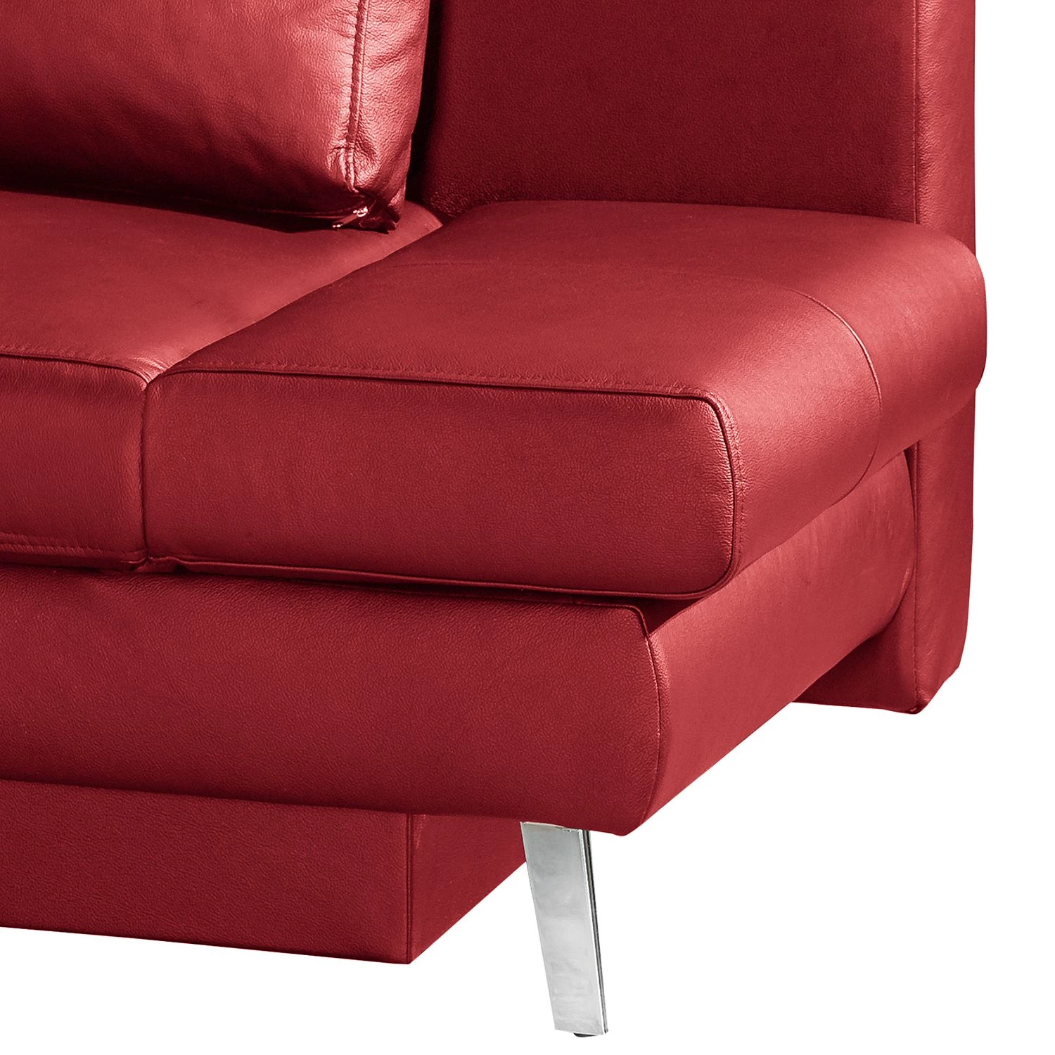 Loftscape Canapé convertible Salen II - Cuir véritable - Rouge - Chrome brillant 10 Loftscape Canapé convertible Salen II - Cuir véritable - Rouge - Chrome brillant – Image 8