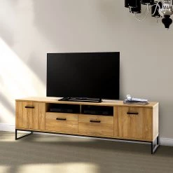 Red Living Meuble TV Krokby - Imitation chêne Grandson / Noir 9 Red Living Meuble TV Krokby - Imitation chêne Grandson / Noir -Meubles de salon Soldes 1000129149 200811 14095401424 MOOD DETAILS P000000001000129149 mood