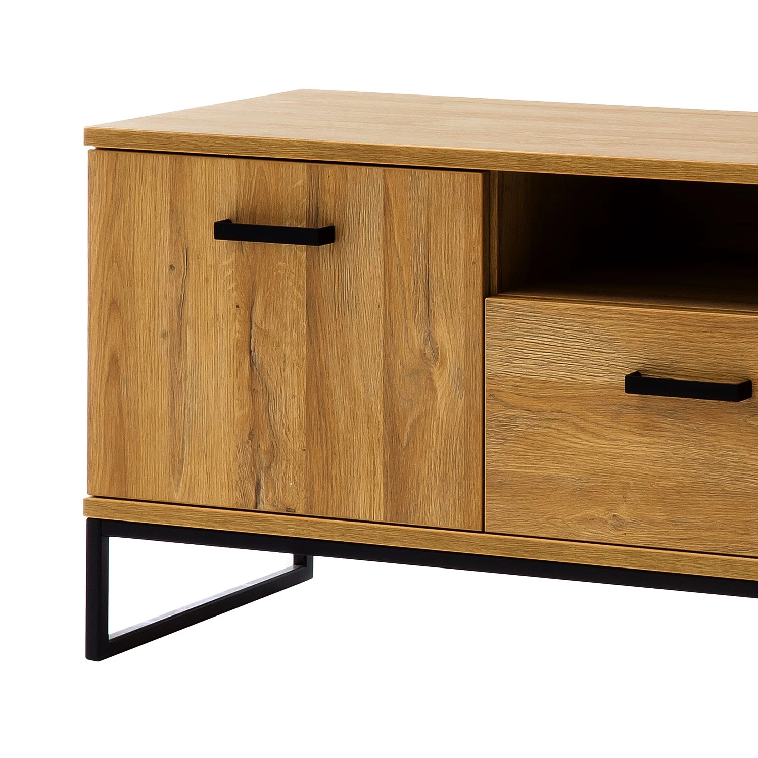 Red Living Meuble TV Krokby - Imitation chêne Grandson / Noir 7 Red Living Meuble TV Krokby - Imitation chêne Grandson / Noir – Image 5