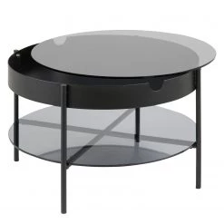 Norrwood Table basse Myrberg II - Verre / Acier - Fumée / Noir 9 Norrwood Table basse Myrberg II - Verre / Acier - Fumée / Noir -Meubles de salon Soldes 1000129712 180913 14223442 GALLERYIMAGES P000000001000129712