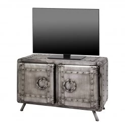 Red Living Buffet bas Brentford - Acier -Gris