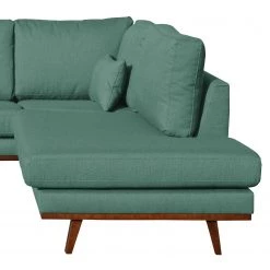 Mørteens Canapé d’angle Billund III - Tissu structuré - Menthe - Méridienne longue à droite (vue de face) -Meubles de salon Soldes 1000130367 180904 170852140 GALLERYIMAGES P000000001000130367