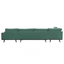 Mørteens Canapé panoramique Billund - Tissu structuré - Menthe - Méridienne courte à droite / longue à gauche (vue de face) -Meubles de salon Soldes 1000130380 180904 170906293 GALLERYIMAGES P000000001000130380