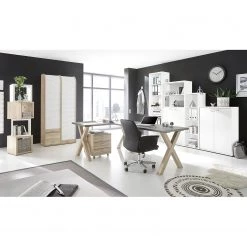 Mooved Étagère de bureau Leeton I - Blanc - Hauteur : 215 cm -Meubles de salon Soldes 1000131636 190109 13061400037 MOOD GALLERYIMAGES P000000001000131636 mood