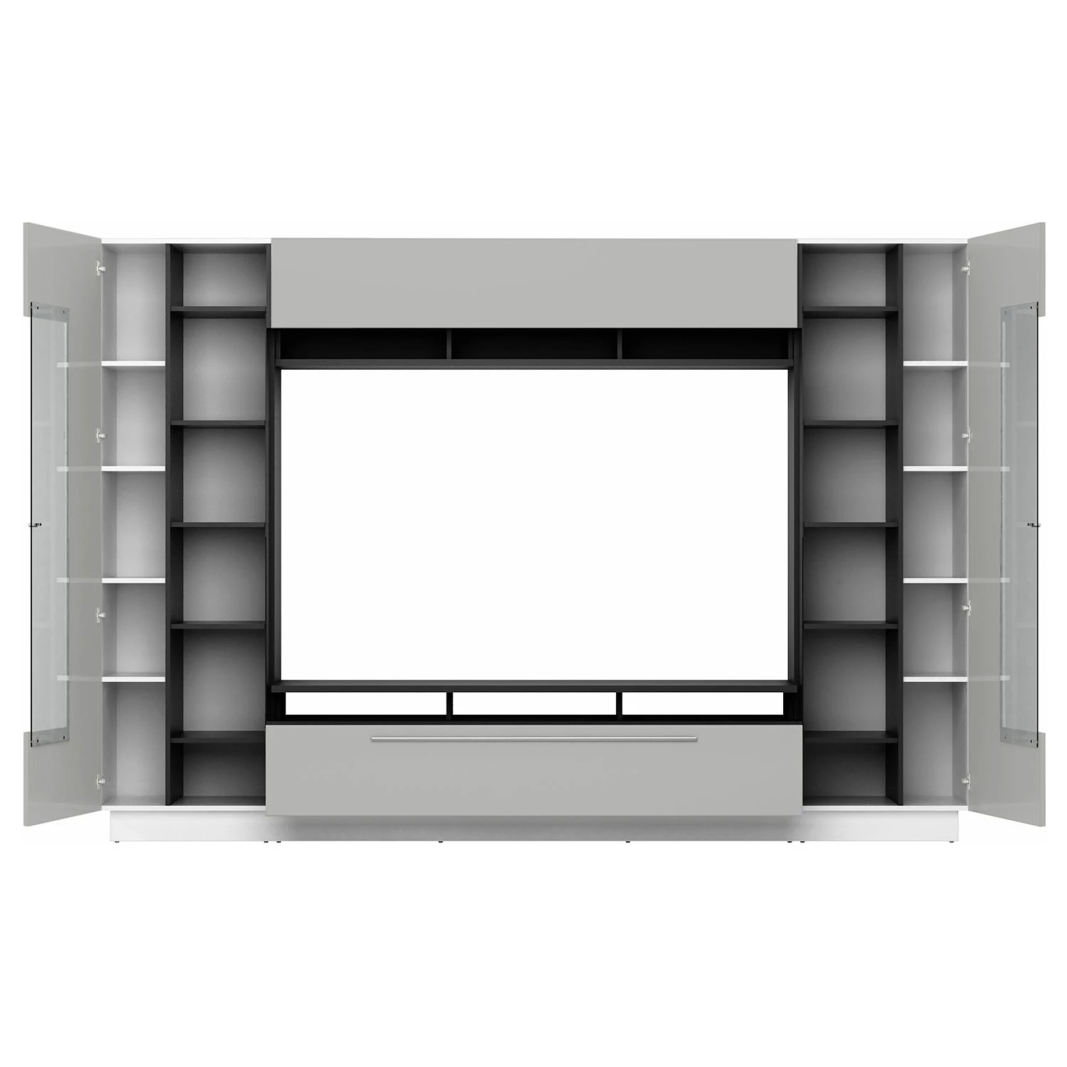 Fredriks Ensemble meubles TV Bylas (4 éléments) - Blanc brillant 6 Fredriks Ensemble meubles TV Bylas (4 éléments) - Blanc brillant – Image 4