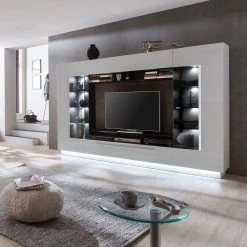 Fredriks Ensemble meubles TV Bylas (4 éléments) - Blanc brillant