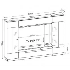 Fredriks Ensemble meubles TV Bylas (4 éléments) - Blanc brillant 11 Fredriks Ensemble meubles TV Bylas (4 éléments) - Blanc brillant -Meubles de salon Soldes 1000131689 220608 500 SKETCH DETAILS P000000001000131689 sketch