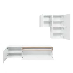 Now! by hülsta Ensemble hülsta now easy I (5 élém.) - Blanc pur laqué / Chêne naturel -Meubles de salon Soldes 1000131863 180920 17412143 GALLERYIMAGES P000000001000131863