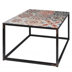 Red Living Table basse Almaraz - Céramique / Acier - Multicolore - 60 x 60 cm