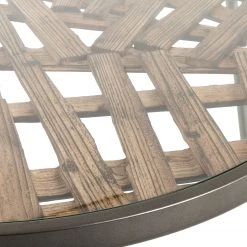 Red Living Bout de canapé Leuca I - Verre / Métal - Sapin / Noir -Meubles de salon Soldes 1000132050 180920 08065304 GALLERYIMAGES P000000001000132050