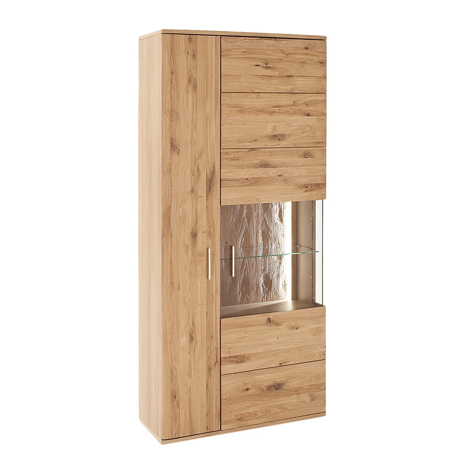 Naturoo Vitrine Ristiina - Partiellement en chêne massif - Chêne Bianco / Imitation chêne Bianco 3 Naturoo Vitrine Ristiina - Partiellement en chêne massif - Chêne Bianco / Imitation chêne Bianco