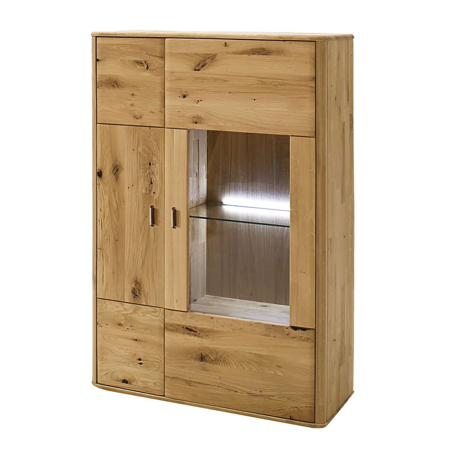 Naturoo Buffet haut Forge II - Partiellement en chêne massif - Chêne de poutre Bianco / Imitation chêne Bianco - Porte en verre à droite 3 Naturoo Buffet haut Forge II - Partiellement en chêne massif - Chêne de poutre Bianco / Imitation chêne Bianco - Porte en verre à droite