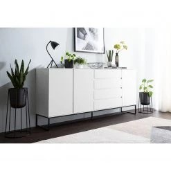 Fredriks Buffet Zaddy III - Blanc / Noir -Meubles de salon Soldes 1000134689 190723 16140700009 MOOD DETAILS P000000001000134689 mood