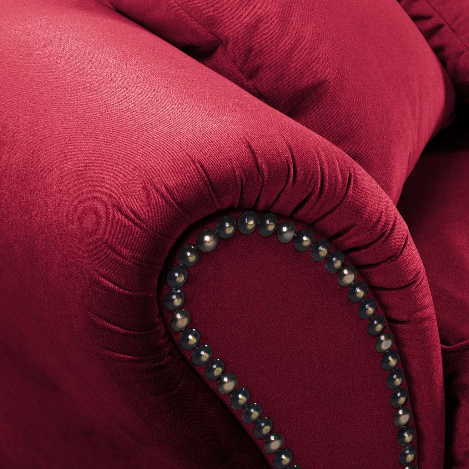 Jack & Alice Grand canapé Sells - Velours - Rouge 8 Jack & Alice Grand canapé Sells - Velours - Rouge – Image 6