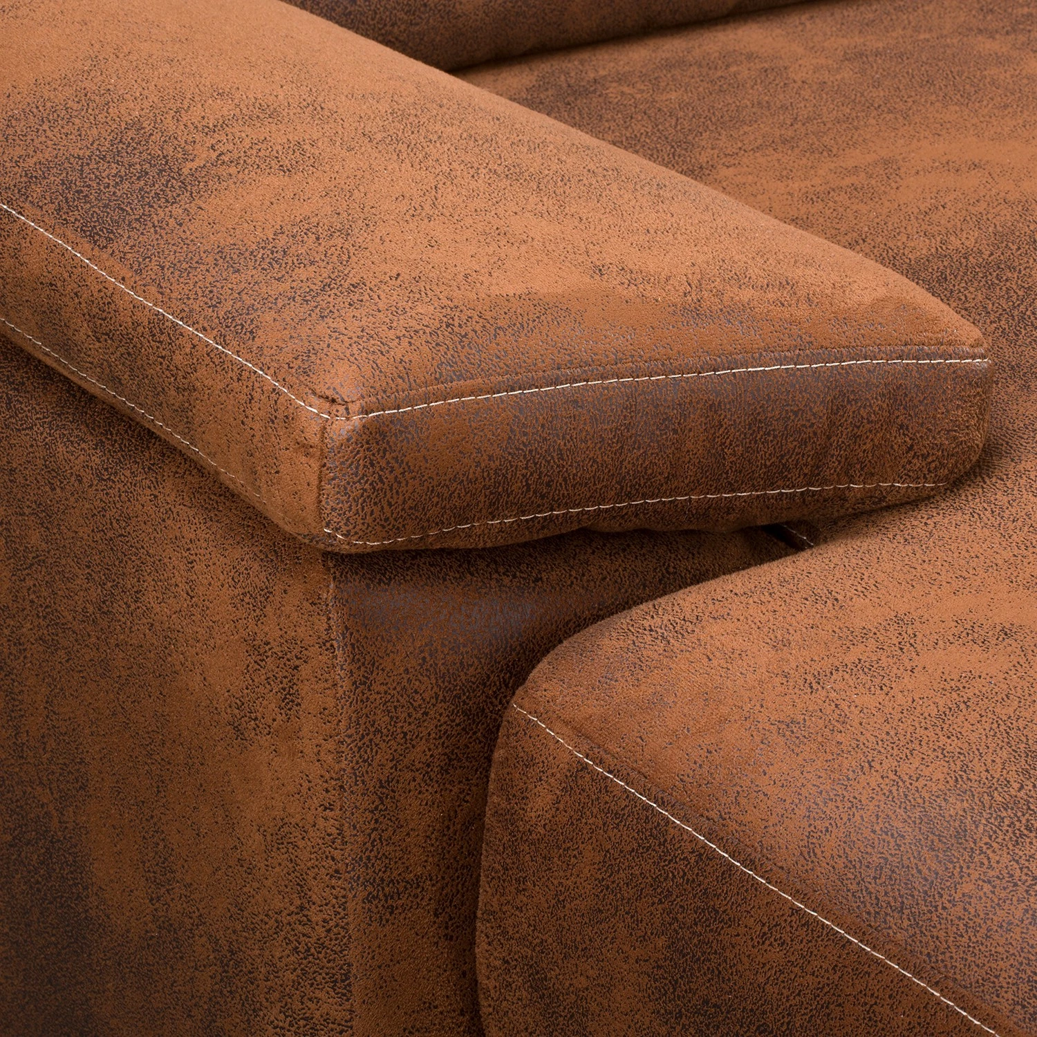 Ars Natura Canapé panoramique Alpine - Aspect cuir vieilli - Méridienne courte à gauche / longue à droite (vue de face) 13 Ars Natura Canapé panoramique Alpine - Aspect cuir vieilli - Méridienne courte à gauche / longue à droite (vue de face) – Image 11