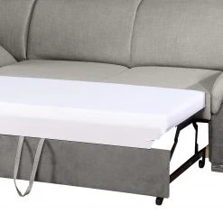 Loftscape Canapé d'angle Roseburg - Microfibre - Platine - Méridienne courte à gauche (vue de face) -Meubles de salon Soldes 1000136006 181024 123009201 GALLERYIMAGES P000000001000136006