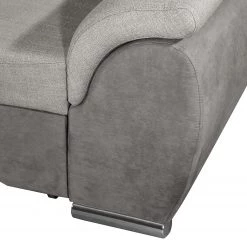 Loftscape Canapé d'angle Roseburg - Microfibre - Platine - Méridienne courte à gauche (vue de face) -Meubles de salon Soldes 1000136006 181024 123010203 GALLERYIMAGES P000000001000136006