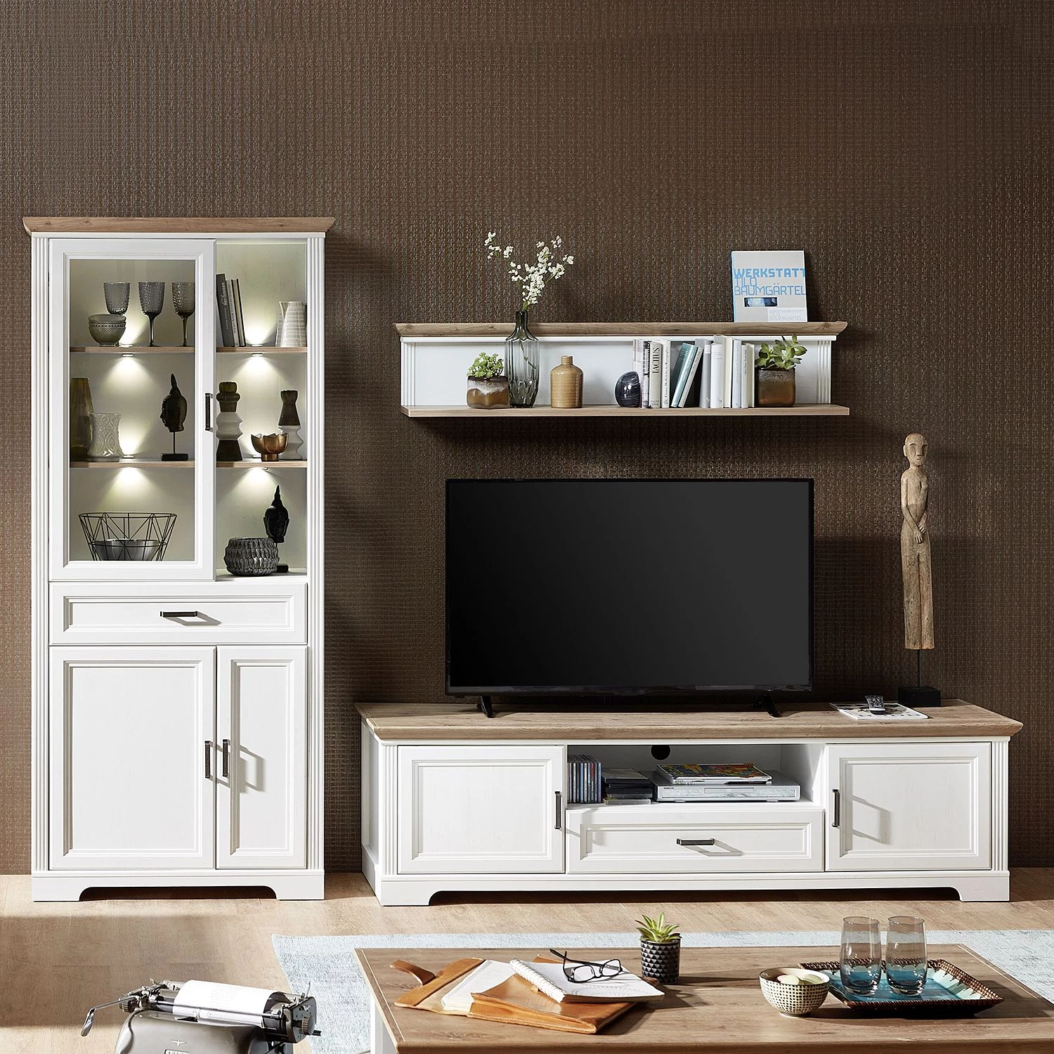 Ridgevalley Meuble TV Jasmund II - Blanc 4 Ridgevalley Meuble TV Jasmund II - Blanc – Image 2