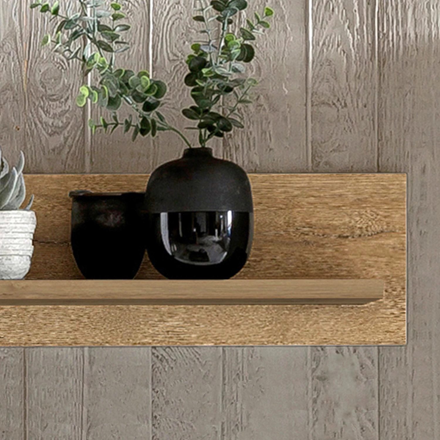 Loftscape Étagère murale Hagby - Imitation chêne - Largeur : 116 cm 5 Loftscape Étagère murale Hagby - Imitation chêne - Largeur : 116 cm – Image 3