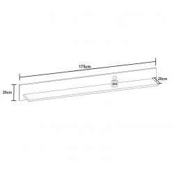 Loftscape Étagère murale Hagby - Imitation chêne - Largeur : 116 cm 9 Loftscape Étagère murale Hagby - Imitation chêne - Largeur : 116 cm -Meubles de salon Soldes 1000137080 190417 12530200004 GALLERYIMAGES P000000001000137080