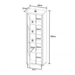 Loftscape Vitrine Hagby I - Imitation chêne / Blanc -Meubles de salon Soldes 1000137081 181213 07275000022 GALLERYIMAGES P000000001000137081