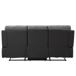 Loftscape Canapé relax Warmun (3 places) - Imitation cuir / Microfibre - Noir / Gris -Meubles de salon Soldes 1000139824 200807 14140500006 DETAILS P000000001000139824
