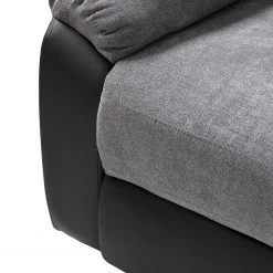 Loftscape Canapé relax Warmun (3 places) - Imitation cuir / Microfibre - Noir / Gris -Meubles de salon Soldes 1000139824 200807 14141700011 DETAILS P000000001000139824